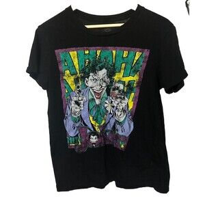The Joker Men's T-shirt Size Small Black DC Comics Originals Distressed Graphic